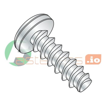 Thread Forming Screw, #2 X 1/4 In, Zinc Plated Steel Pan Head Phillips Drive, 10000 PK